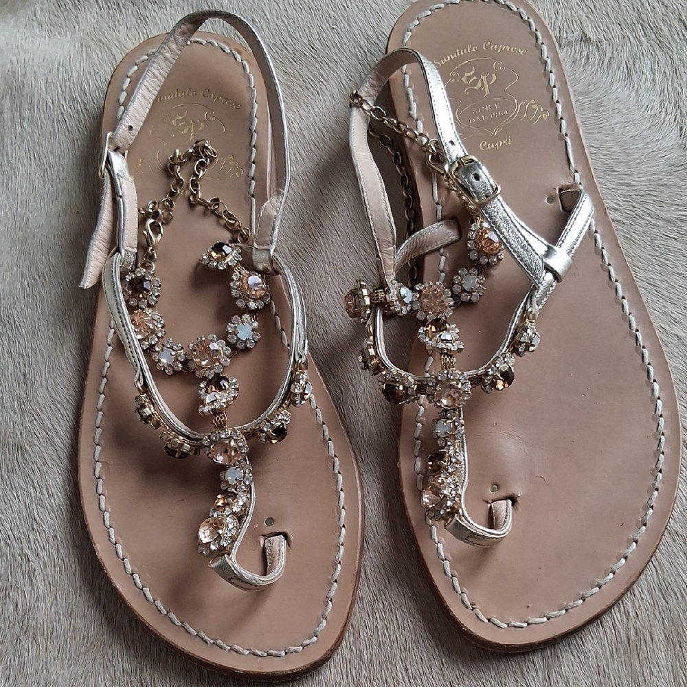 Handmade Caprese Capri Sandals Made In Italy